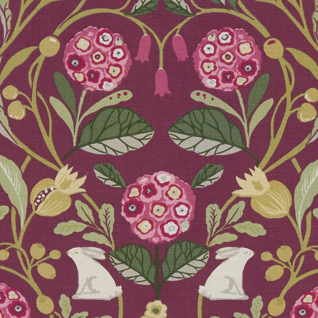 CLARKE & CLARKE STUDIO G FOR C&C SHERWOOD FORESTER - PLUM F1314/04.CAC.0 - Limited Stock