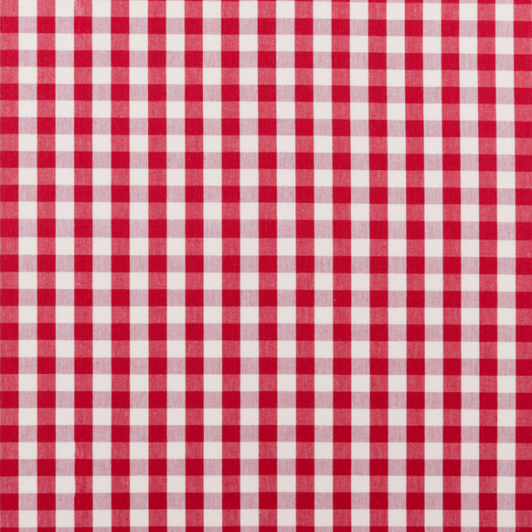 CLARKE & CLARKE TICKING STRIPES CONISTON - RED upholstery fabric swatch for sample-first furniture planning