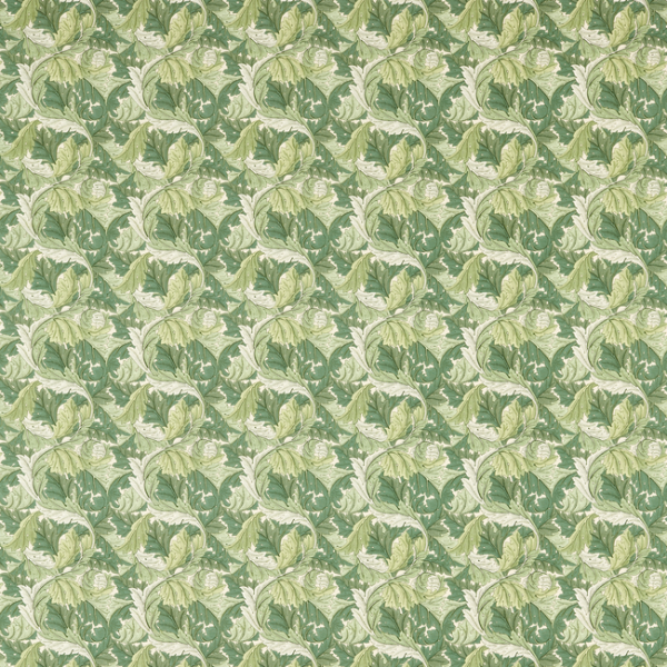 CLARKE & CLARKE WILLIAM MORRIS DESIGNS ACANTHUS - APPLE/SAGE upholstery fabric swatch for sample-first furniture planning