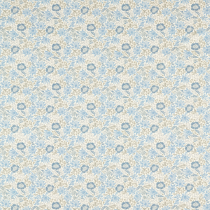 Clarke & Clarke William Morris Designs Mallow - Denim/ivory upholstery fabric swatch