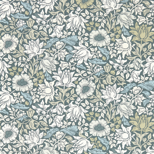 CLARKE & CLARKE WILLIAM MORRIS WALLCOVERING MALLOW - SLATE WP W0173/01.CAC.0