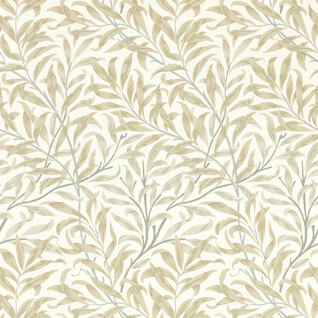 CLARKE & CLARKE WILLIAM MORRIS WALLCOVERING WILLOW BOUGHS - LINEN WP W0172/03.CAC.0