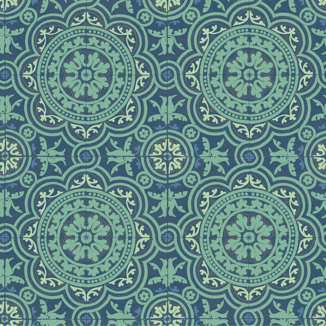 COLE & SON ALBEMARLE PICCADILLY - TEAL AND GOLD 94/8043.CS.0