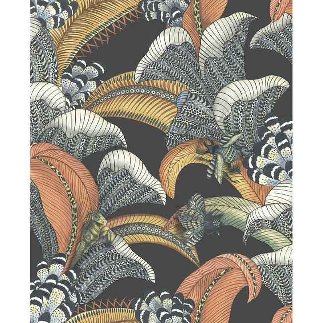 COLE & SON ARDMORE-JABULA HOOPOE LEAVES - CHARCOAL 119/1005.CS.0
