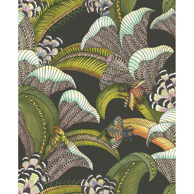 COLE & SON ARDMORE-JABULA HOOPOE LEAVES - OLIVE BLACK 119/1002.CS.0