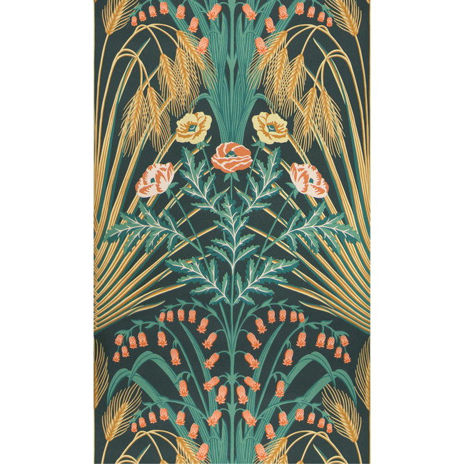 COLE & SON BOTANICAL BOTANICA BLUEBELL - TEAL/GOLD/PETROL 115/3010.CS.0