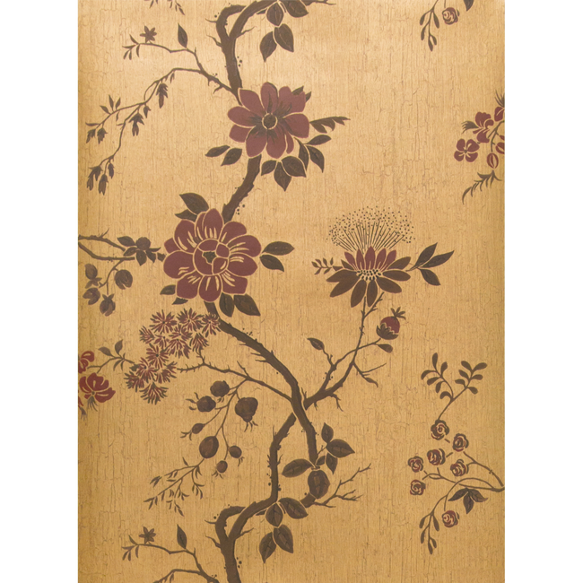 COLE & SON BOTANICAL BOTANICA CAMELLIA - CRIMSON/MTL GOLD 115/8027.CS.0