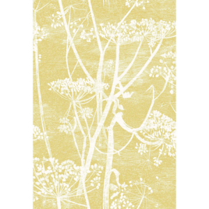 Cole & Son Contemporary Fabrics Cow Parsley Linen Print - White/chartre upholstery fabric swatch