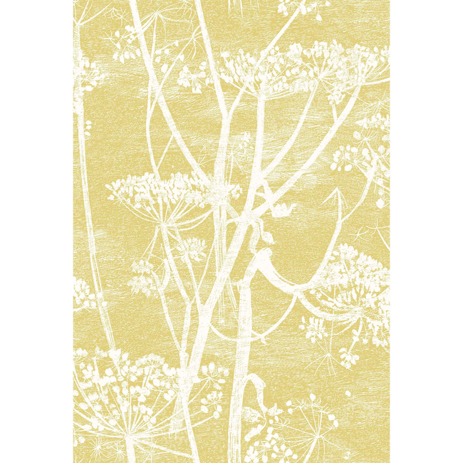 COLE & SON CONTEMPORARY FABRICS COW PARSLEY LINEN PRINT - WHITE/CHARTRE F111/5020.CS.0