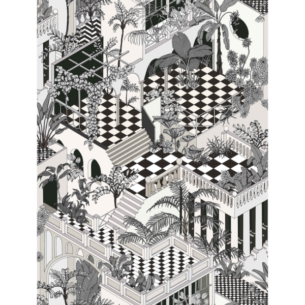 COLE & SON CONTEMPORARY FABRICS MIAMI - BLK WHT F111/4014.CS.0