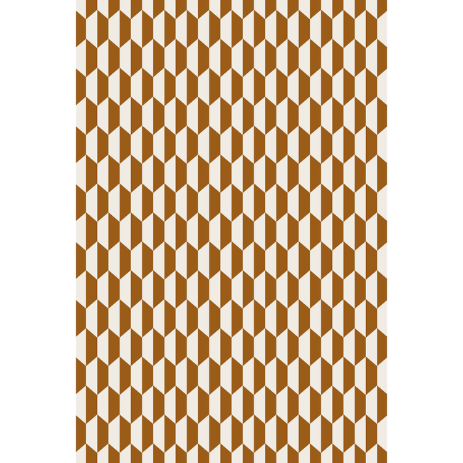 COLE & SON CONTEMPORARY FABRICS TILE WOVEN - DRK GINGR CRM F111/9035.CS.0