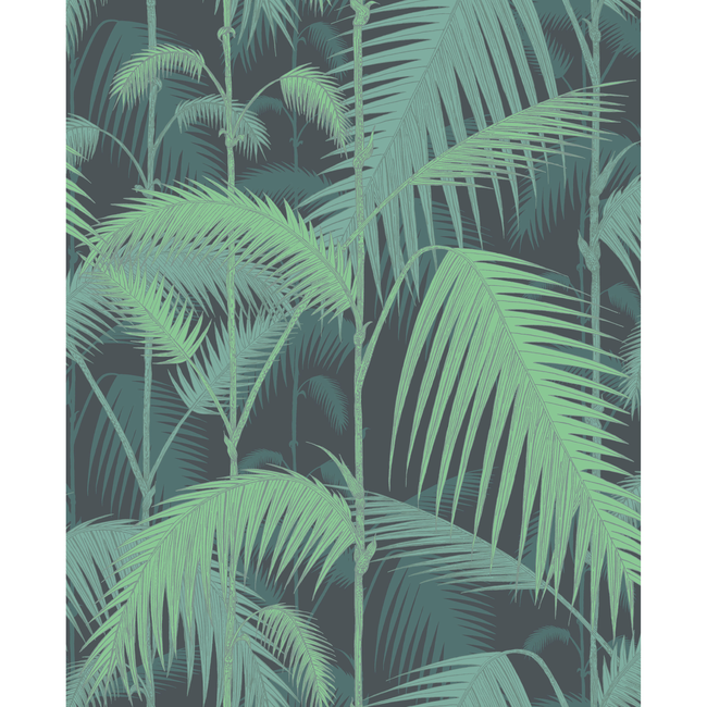 COLE & SON CONTEMPORARY RESTYLED PALM JUNGLE - GREEN/BLACK 95/1003.CS.0