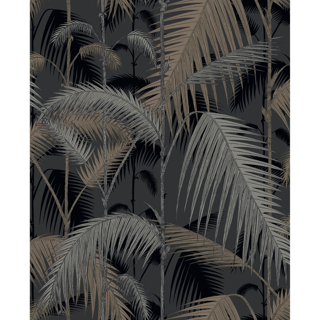 COLE & SON CONTEMPORARY RESTYLED PALM JUNGLE - SILVER/BLACK 95/1004.CS.0