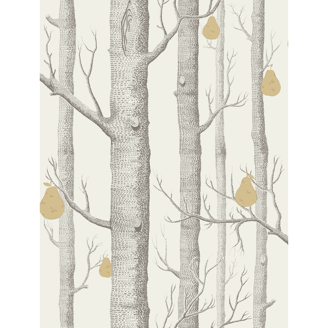 COLE & SON CONTEMPORARY RESTYLED WOODS & PEARS - CHARCL/LIN/GLD 95/5032.CS.0