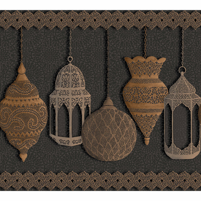 COLE & SON FEZ - SILVER & BRONZE ON CHARCOAL 113/6015.CS.0