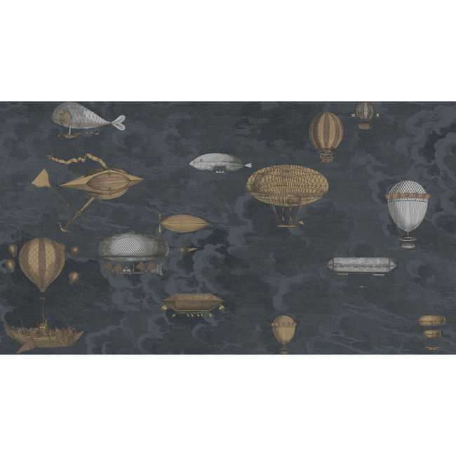 COLE & SON FORNASETTI MACCHINE VOLANTI - MIDNIGHT 97/1002.CS.0