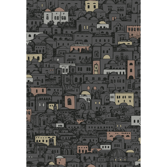 COLE & SON FORNASETTI MEDITERRANEA - CHARCOAL & METALLIC 114/7014.CS.0