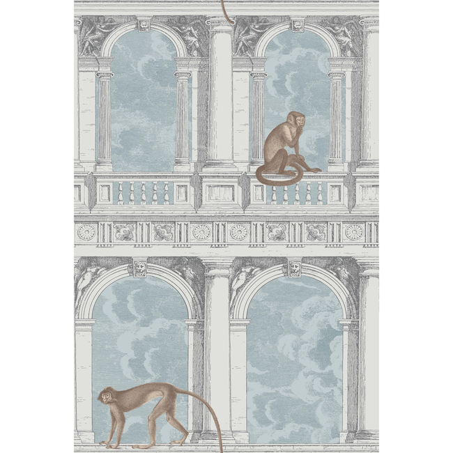 COLE & SON FORNASETTI PROCURATIE CON VISTA - STONE & POWDER BLUE 114/8015.CS.0