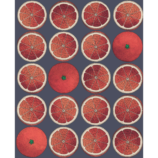 COLE & SON FORNASETTI SENZA TEMPO ARANCE - BLOOD ORANGE/INK 114/24046.CS.0