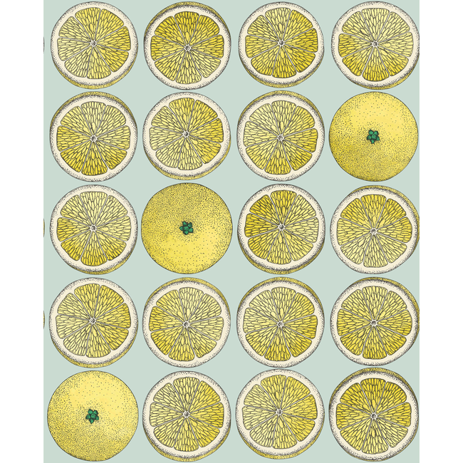 COLE & SON FORNASETTI SENZA TEMPO ARANCE - LEMON/SEAFOAM 114/24048.CS.0