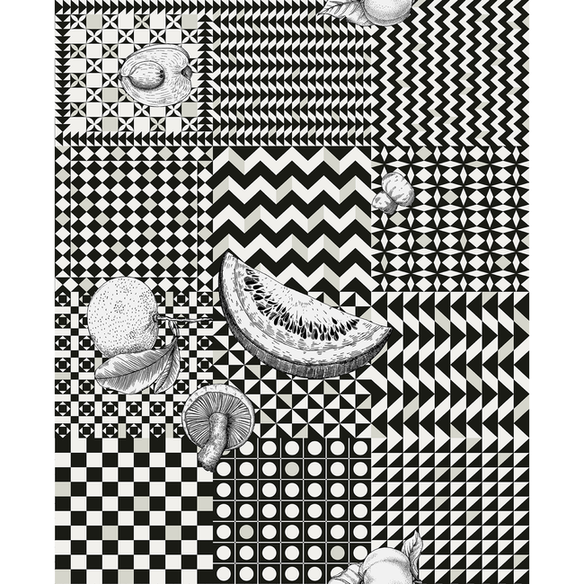 COLE & SON FORNASETTI SENZA TEMPO II FRUTTA E GEOMETRICO - BLACK 123/6030.CS.0