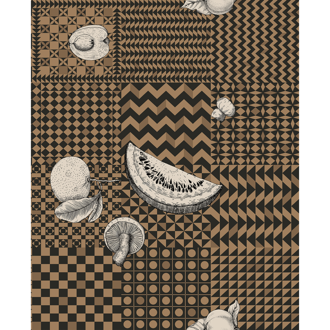 COLE & SON FORNASETTI SENZA TEMPO II FRUTTA E GEOMETRICO - GOLD 123/6031.CS.0