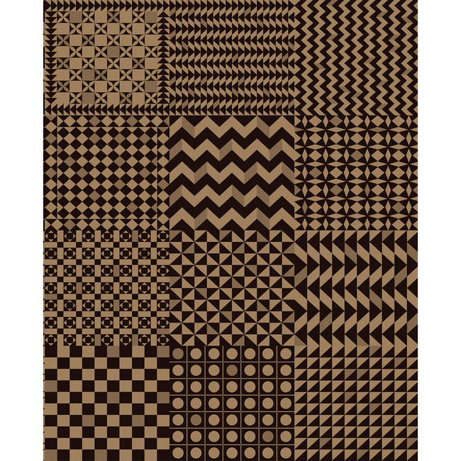 COLE & SON FORNASETTI SENZA TEMPO II GEOMETRICO - BLACK & GOLD 123/7036.CS.0