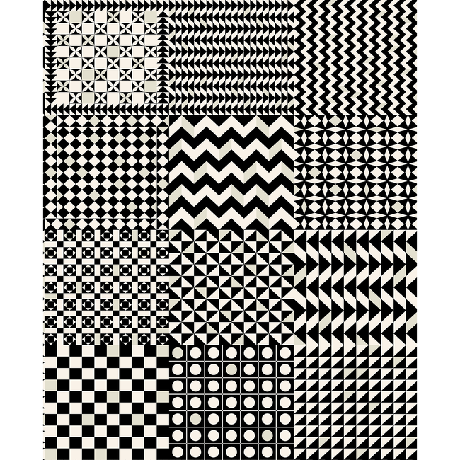 COLE & SON FORNASETTI SENZA TEMPO II GEOMETRICO - BLACK & WHITE 123/7032.CS.0