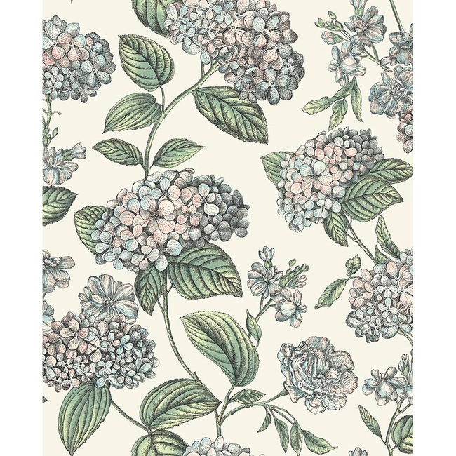COLE & SON FORNASETTI SENZA TEMPO II RAMO DI ORTENSIA - STONE 123/8039.CS.0