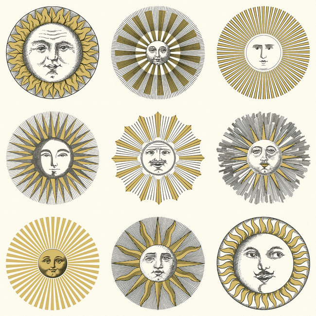COLE & SON FORNASETTI SENZA TEMPO II SOLI - CREAM & GOLD 123/1002.CS.0