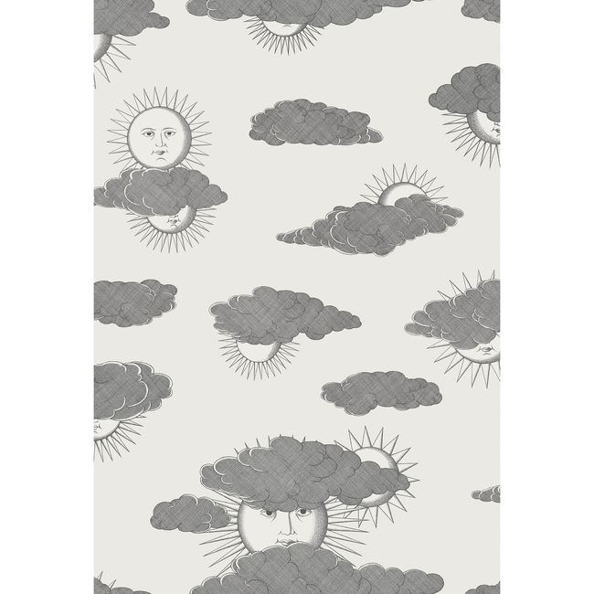 COLE & SON FORNASETTI SENZA TEMPO II SOLI E NUVOLE - BLACK WHITE 123/2007.CS.0
