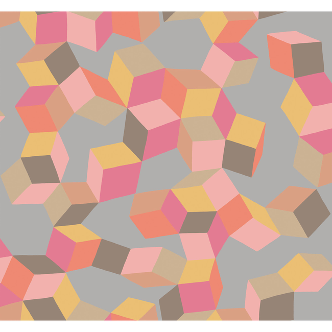 COLE & SON GEOMETRIC II PUZZLE - PINK AND ORANGE 105/2010.CS.0