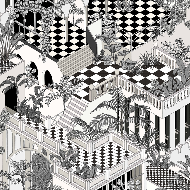 COLE & SON ICONS MIAMI - BLACK/WHITE 112/6024.CS.0