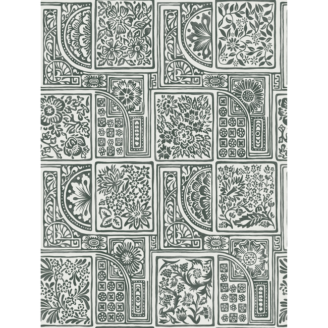 COLE & SON MARIINSKY DAMASK BELLINI - BLACK & WHITE 108/9046.CS.0