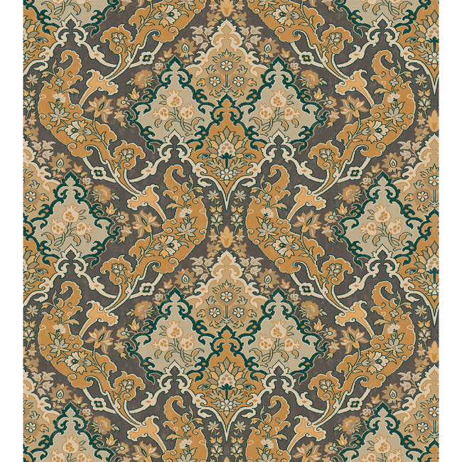 COLE & SON MARIINSKY DAMASK PUSHKIN - GINGER & CHARCAOL 108/8042.CS.0