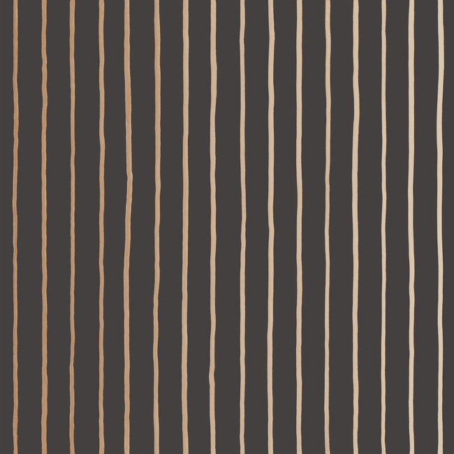 COLE & SON MARQUEE STRIPES COLLEGE STRIPE - CHARCOAL+GOLD 110/7034.CS.0