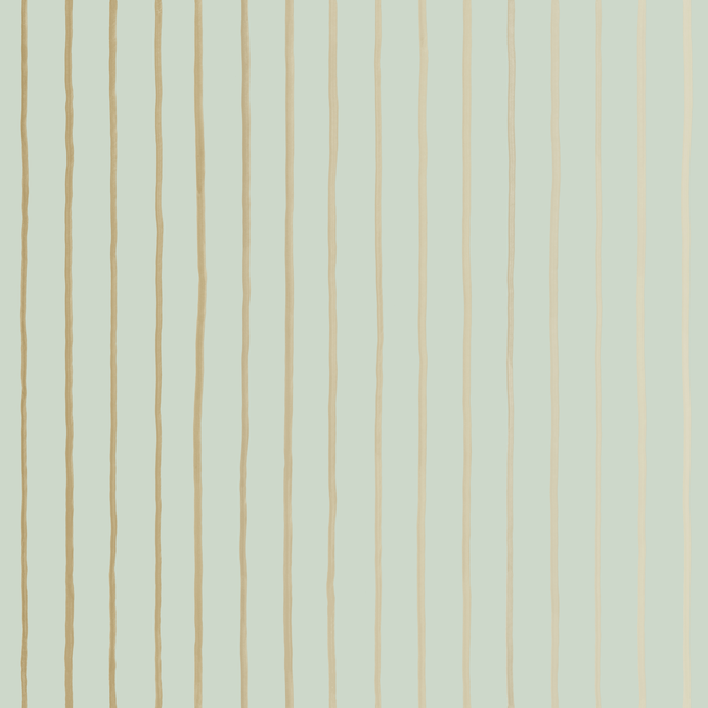 COLE & SON MARQUEE STRIPES COLLEGE STRIPE - DUCK EGG+GILVER 110/7036.CS.0