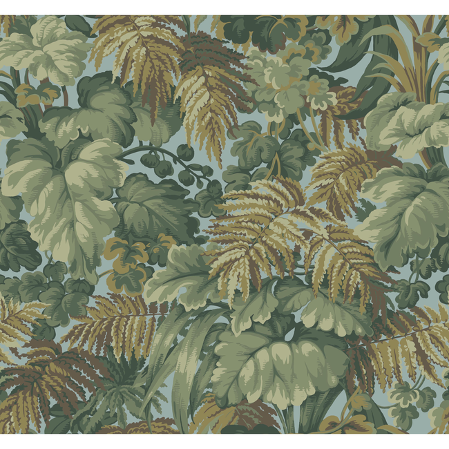 COLE & SON ROYAL FERNERY - KHAKI & PRINT ROOM BLUE 113/3008.CS.0