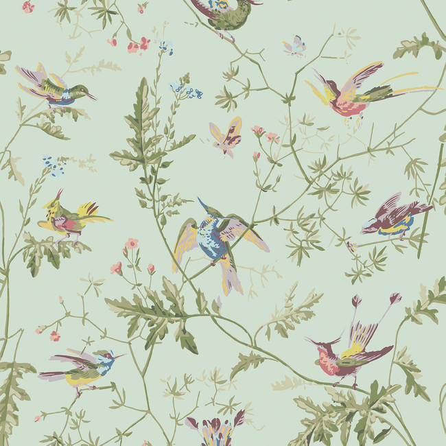 COLE & SON SELECTION OF HUMMINGBIRDS HUMMINGBIRDS - BLUE MULTI-COLOUR 100/14069.CS.0
