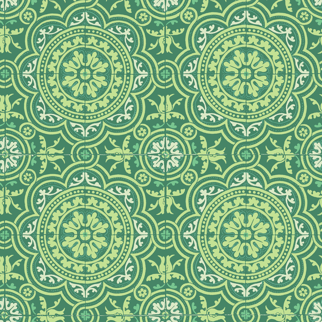 COLE & SON SEVILLE PICCADILLY - LEAF GREEN & MINT ON FOREST 117/8023.CS.0