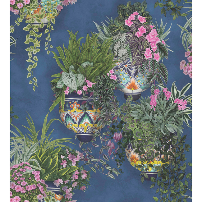 COLE & SON SEVILLE TALAVERA WP - FUCHSIA/FOREST GREEN/CERULEAN SKY 117/9026.CS.0