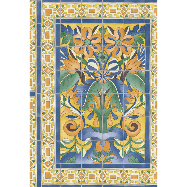 COLE & SON SEVILLE TRIANA - MARIGOLD & HYACINTH/CANARY YELLOW 117/5015.CS.0
