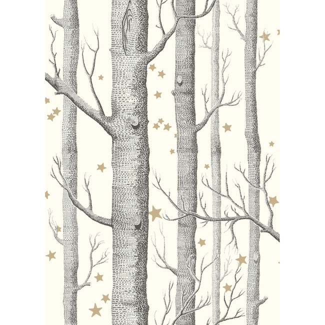 COLE & SON WHIMSICAL WOODS & STARS - BLACK/WHITE 103/11050.CS.0