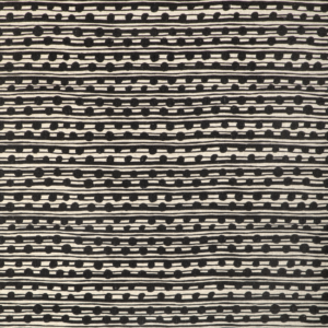 Caroline Cecil Textiles Gamal - Black/Natural upholstery fabric swatch