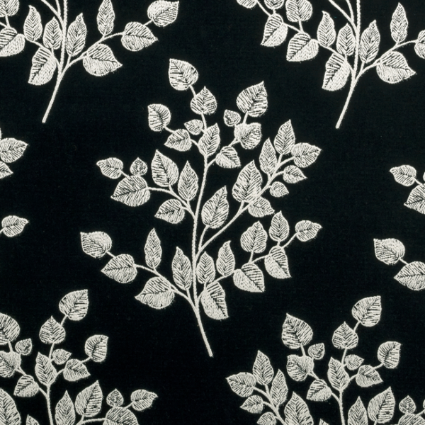 Clarke & Clarke BW1036 - BLACK/WHITE upholstery fabric swatch for sample-first furniture planning