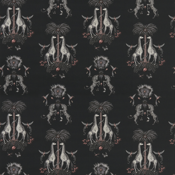 Clarke & Clarke Designer Emma J Shipley For C&C CREATURA LINEN - CHARCOAL upholstery fabric swatch for sample-first furniture planning