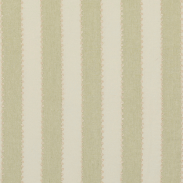 G P & J BAKER ASHMORE ASHMORE STRIPE - GREEN upholstery fabric swatch for sample-first furniture planning