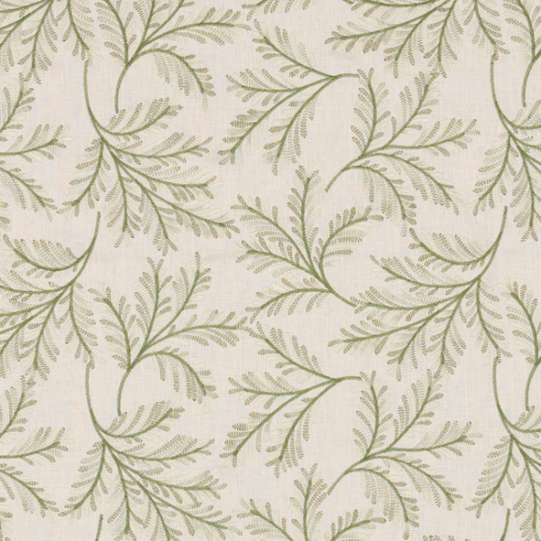G P & J BAKER ASHMORE CHELSEA FERN - GREEN upholstery fabric swatch for sample-first furniture planning
