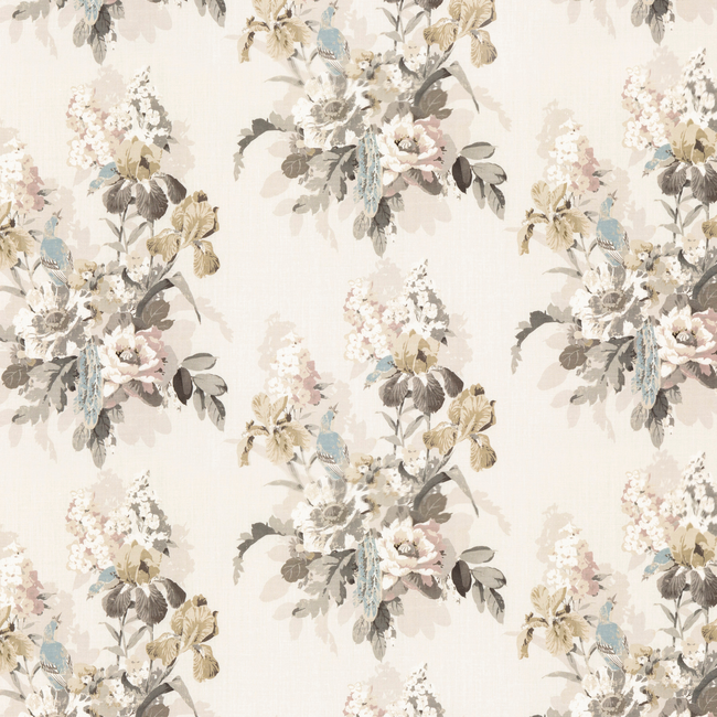 G P & J BAKER BIRD & IRIS - IVORY/MOLE BP10774.3.0
