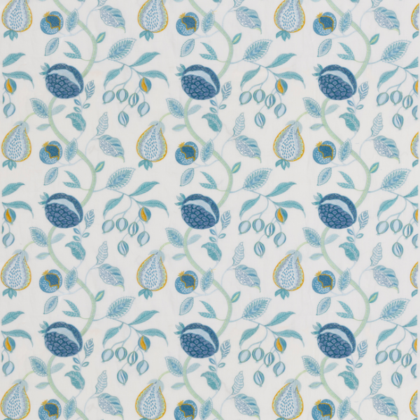 G P & J BAKER BURFORD KELLING - AQUA upholstery fabric swatch for sample-first furniture planning